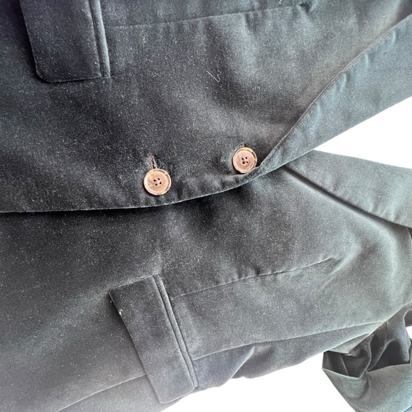 J.Crew Nipped-in Blazer in Stretch Velvet in Black Color Size 12 - Picture 10 of 13